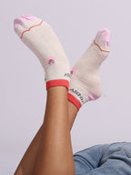 TENDSY Women & Girls Cotton Ankle Length Socks - Pack of 5 - Breathable Multicolor Floral Printed Socks for Ladies - Soft Comfortable Everyday Wear for All Seasons - Low Cut Socks