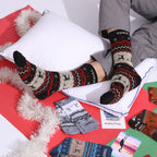 Angora Wool Blend Crew Socks, Set of 5 Pairs, Multi Colours