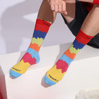 Funky Colorful Crew Socks, Set of 4 Pairs