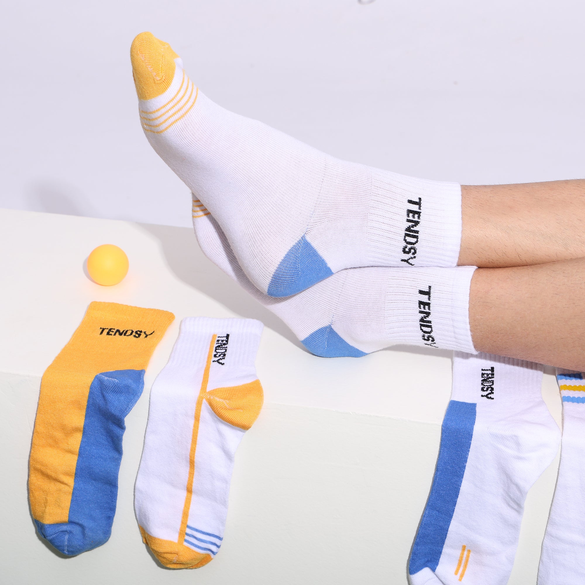 TENDSY Cotton Ankle Socks for Men & Women | Soft, Comfortable, Breathable, Anti-Odor Sports Socks | Multicolor Pack of 5 for Running, Gym, Training & Daily Use