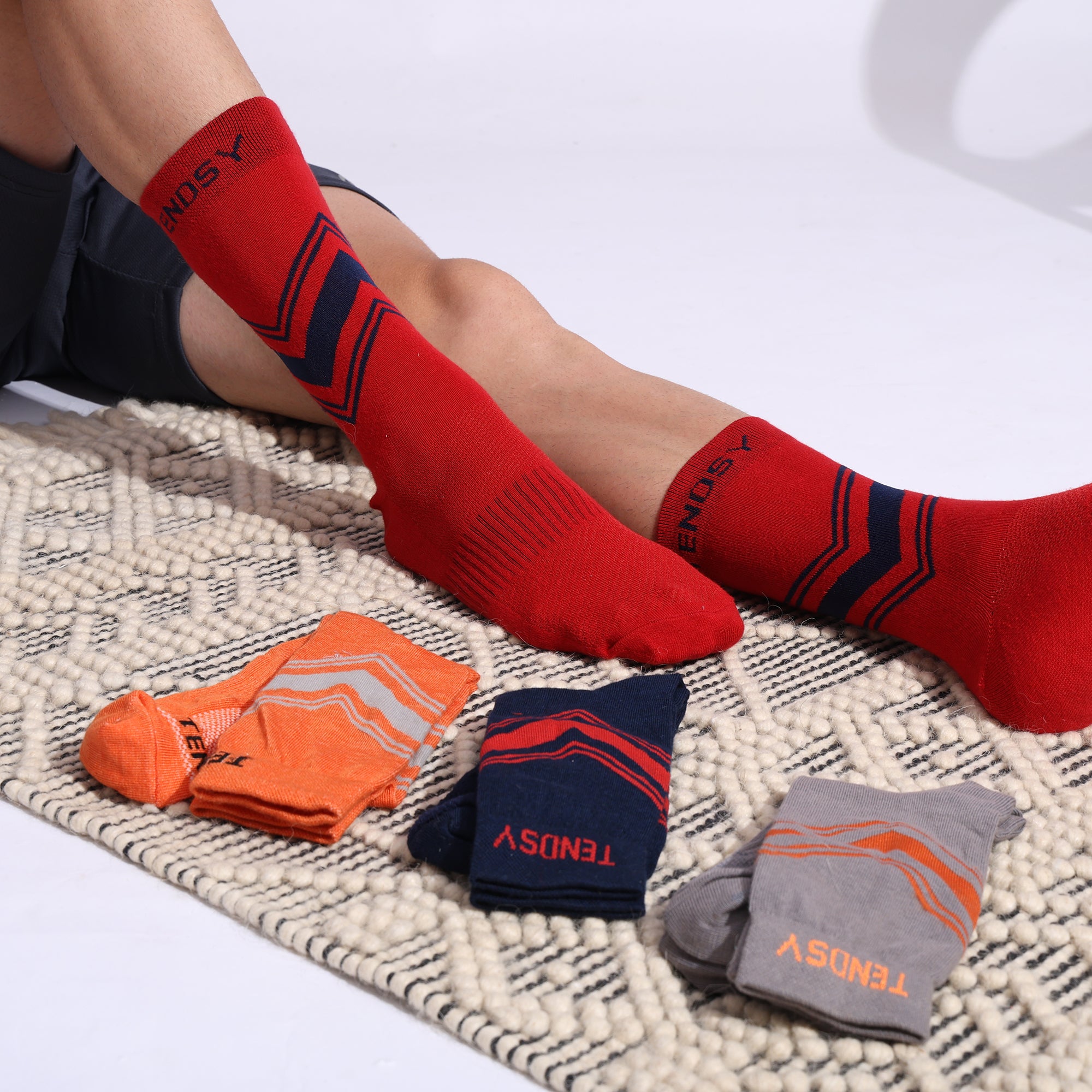 Crew Socks For Running And Cycling, Unisex Socks, Set Of 4 Pairs