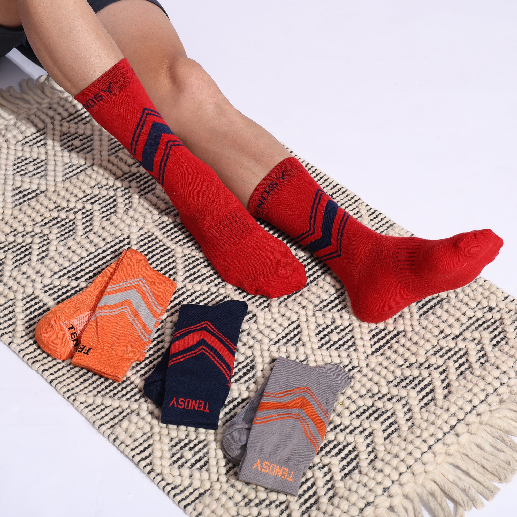 Crew Socks For Running And Cycling, Unisex Socks, Set Of 4 Pairs
