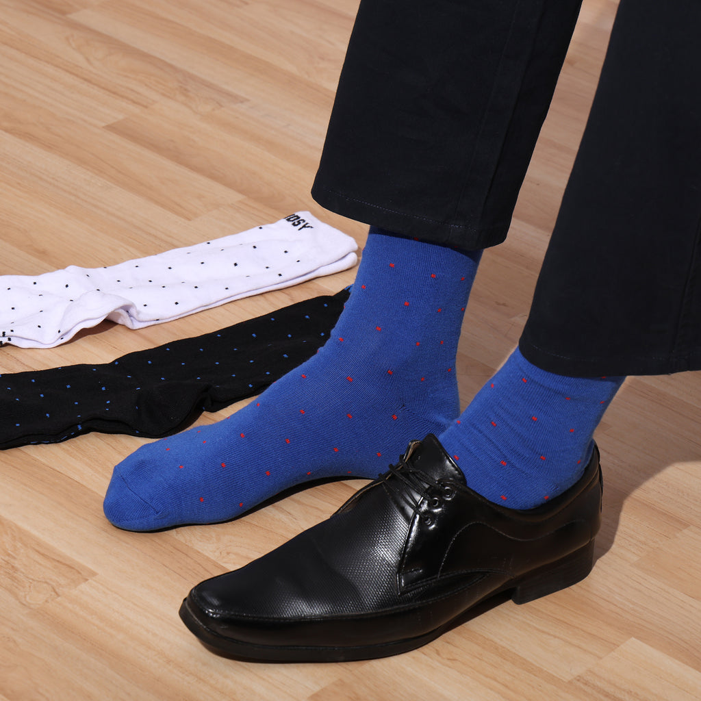 Men's Crew Socks | Elegant Polka Dot (3 Pack)