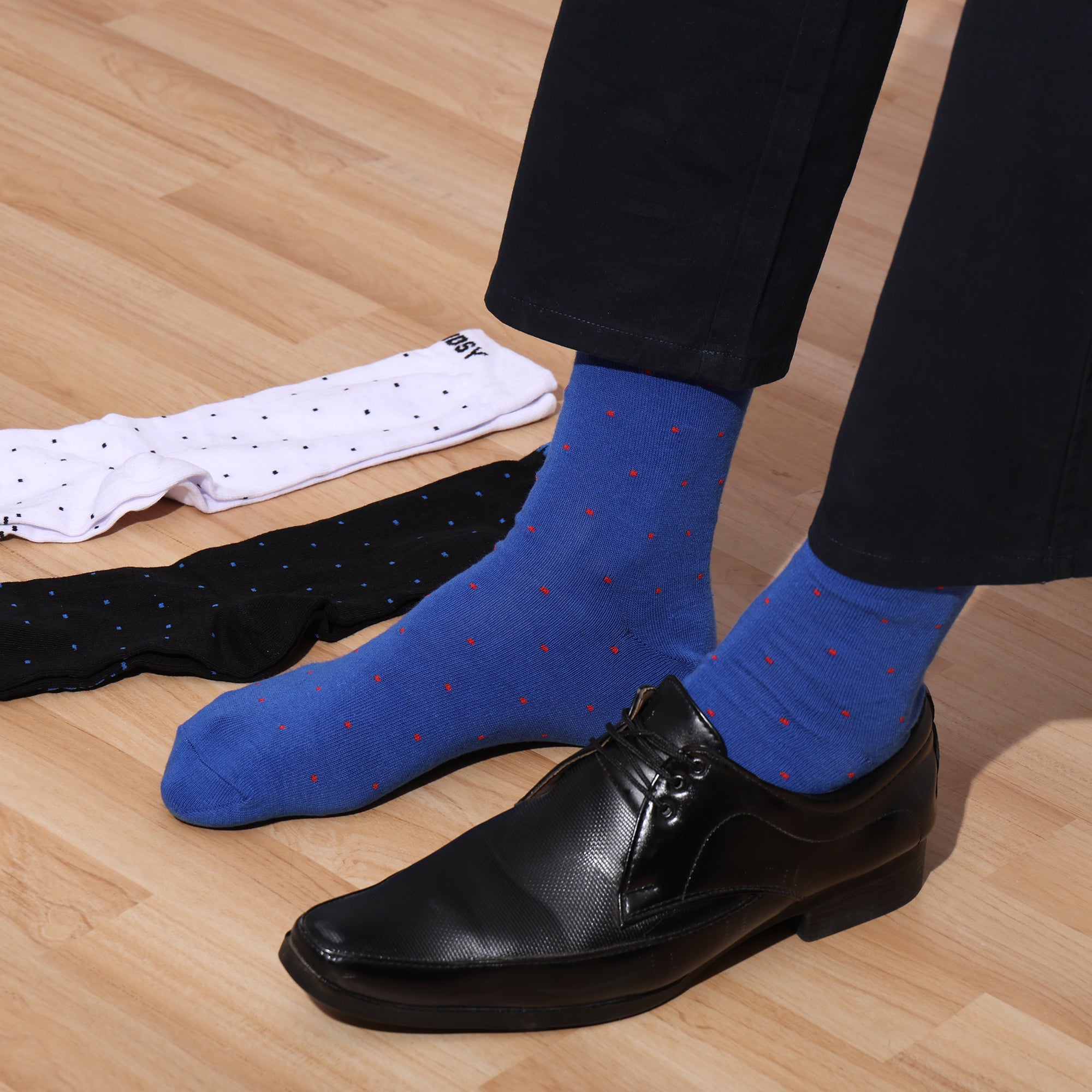 Men's Crew Socks | Elegant Polka Dot (3 Pack)