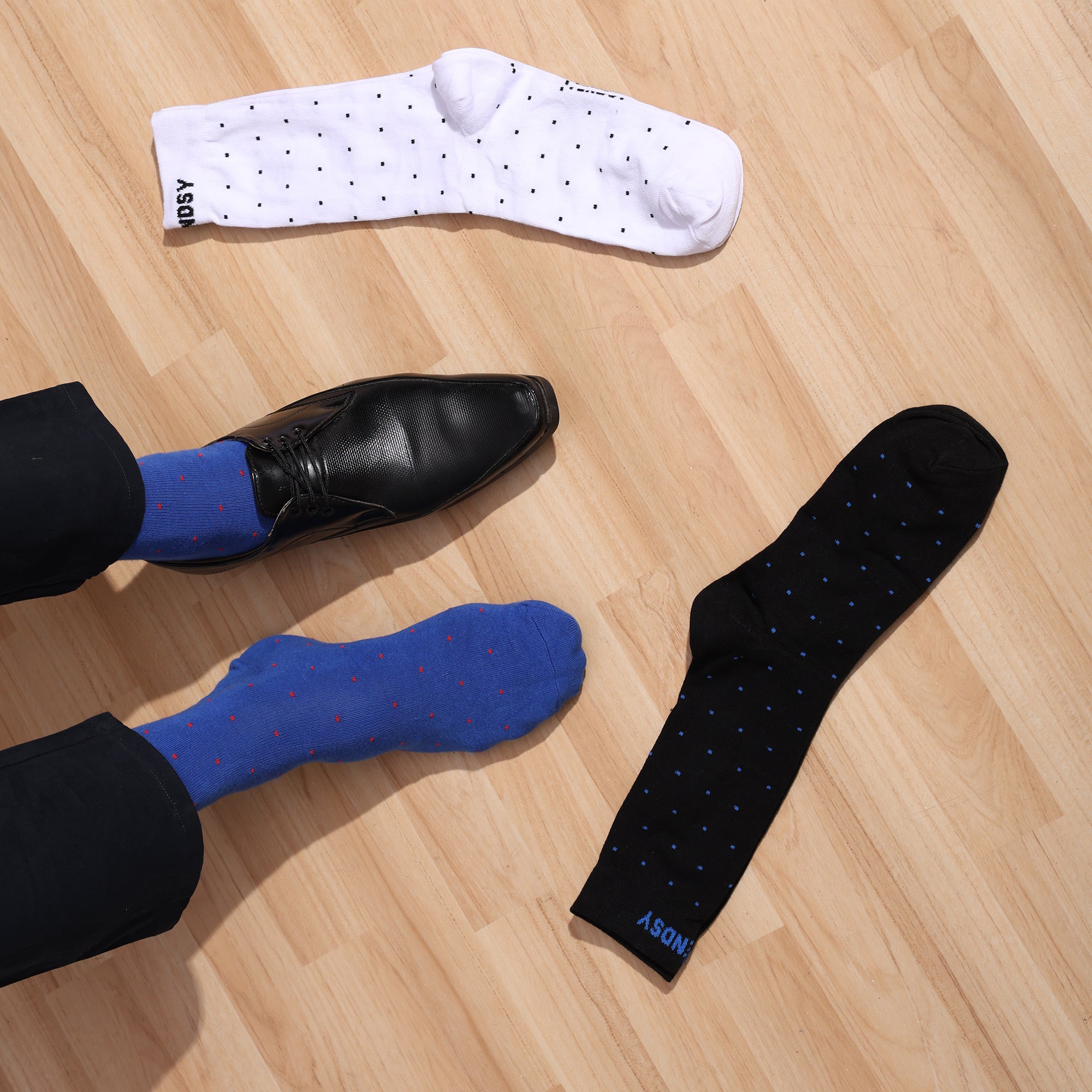 Men's Crew Socks | Elegant Polka Dot (3 Pack)