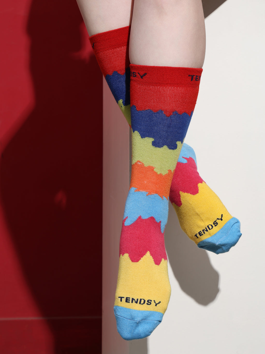Funky Colorful Crew Socks, Set of 4 Pairs