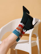 Funky Colorful Crew Socks, Set of 4 Pairs