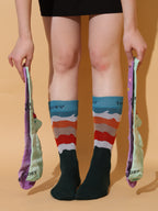 Funky Colorful Crew Socks, Set of 4 Pairs