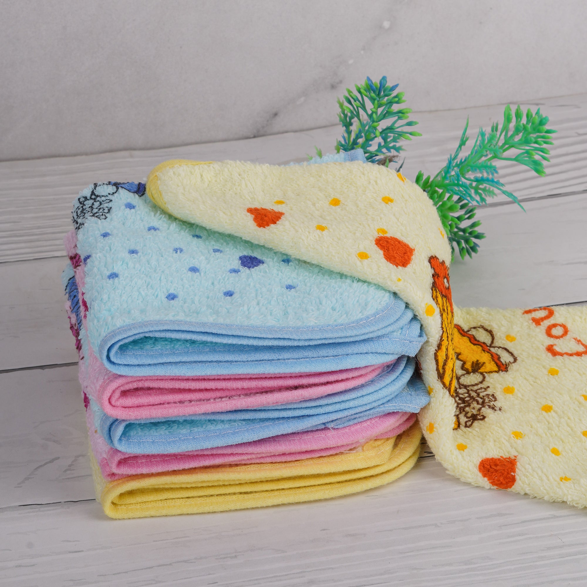 Female Hankies | Cute Cartoon Prints (6 Pack)