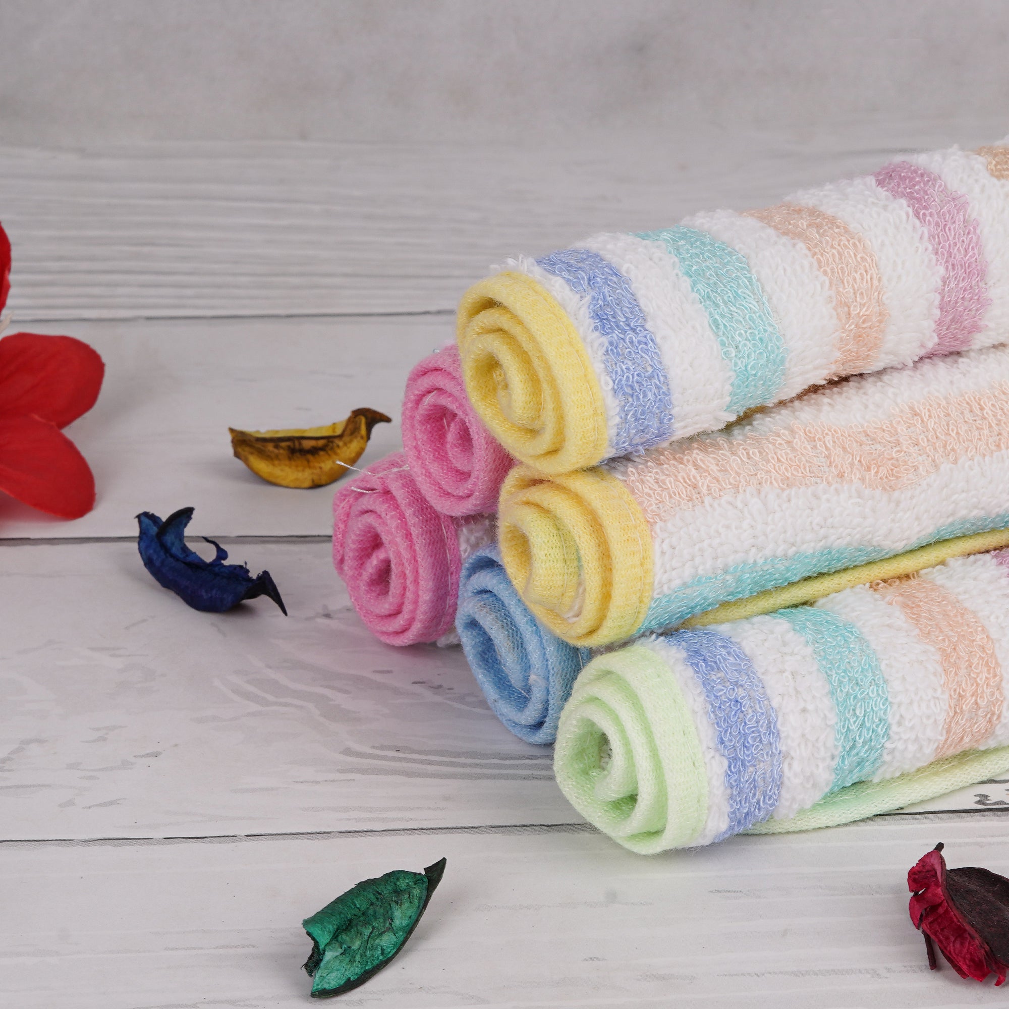 Women’s Hankies | Striped Multicolor Cotton (6 Pack)