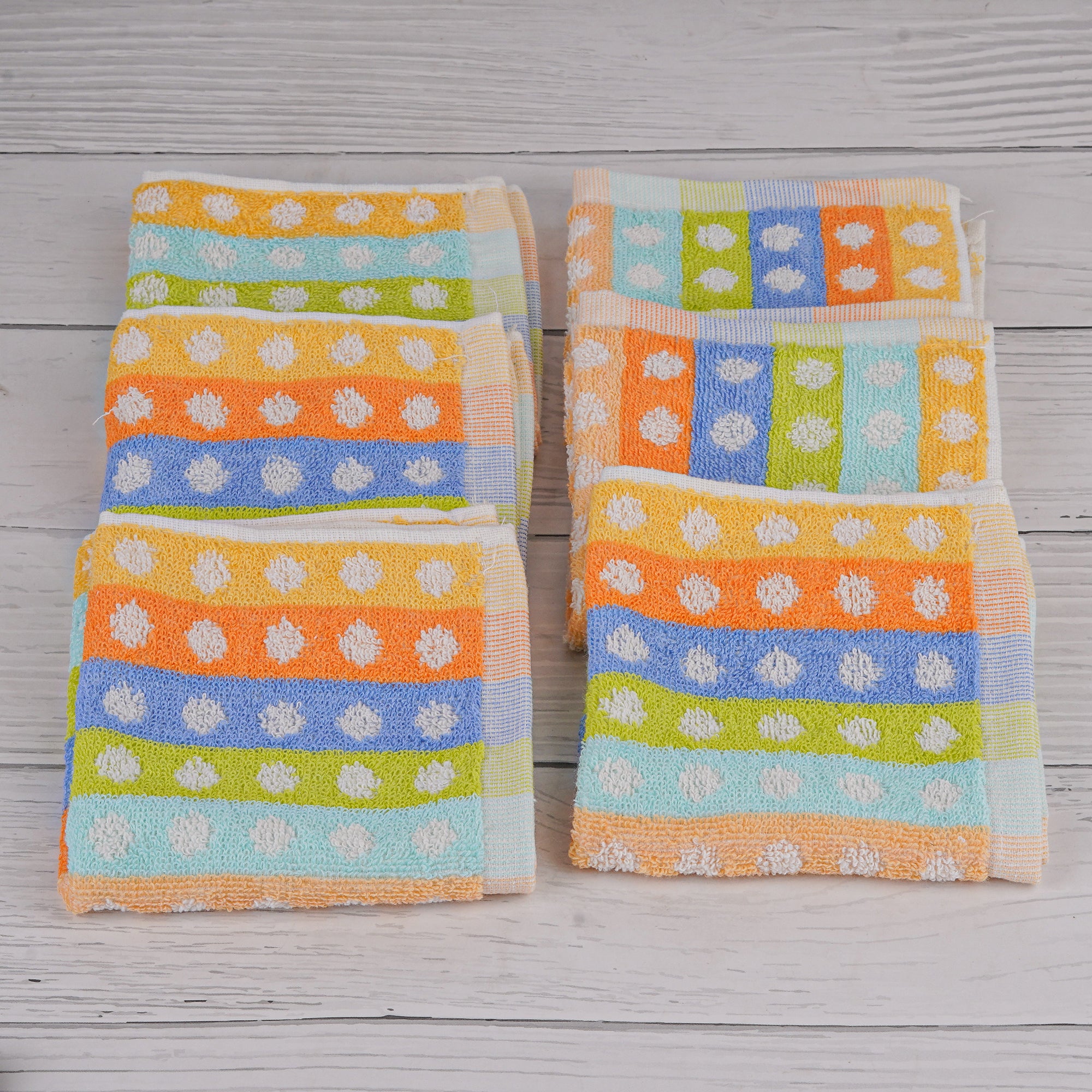 Ladies Cotton Hankies | Multicolor Dot Pattern Cotton (6 Pack)
