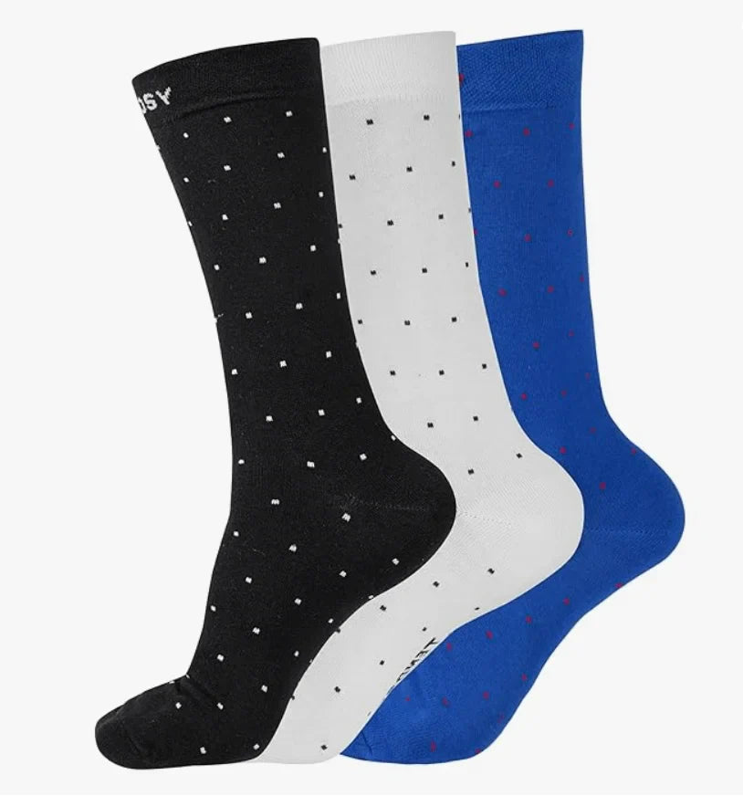 Men's Crew Socks | Elegant Polka Dot (3 Pack)