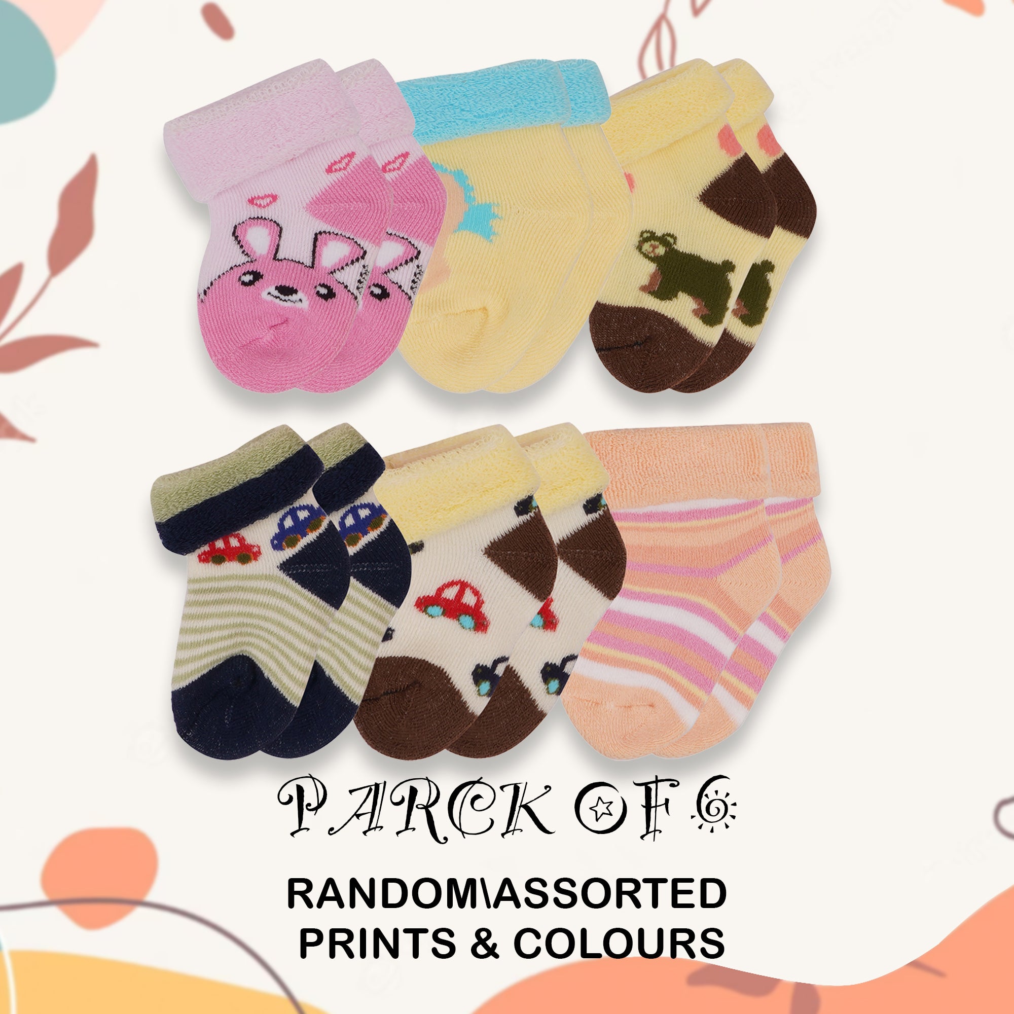 Cute Socks with Animal Designs for Kids (6 Pack)