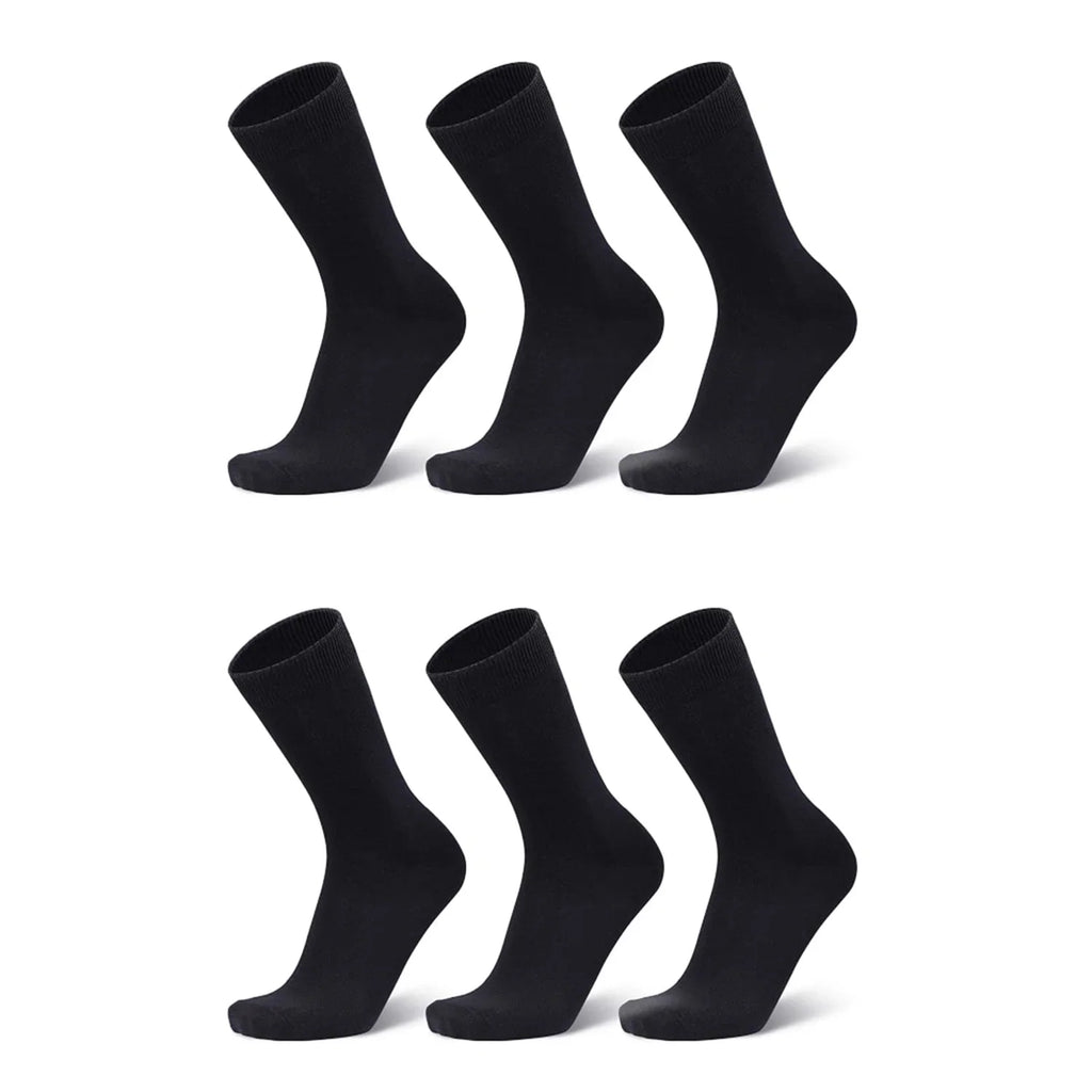 Black Unisex Dress Socks (6 Pack)