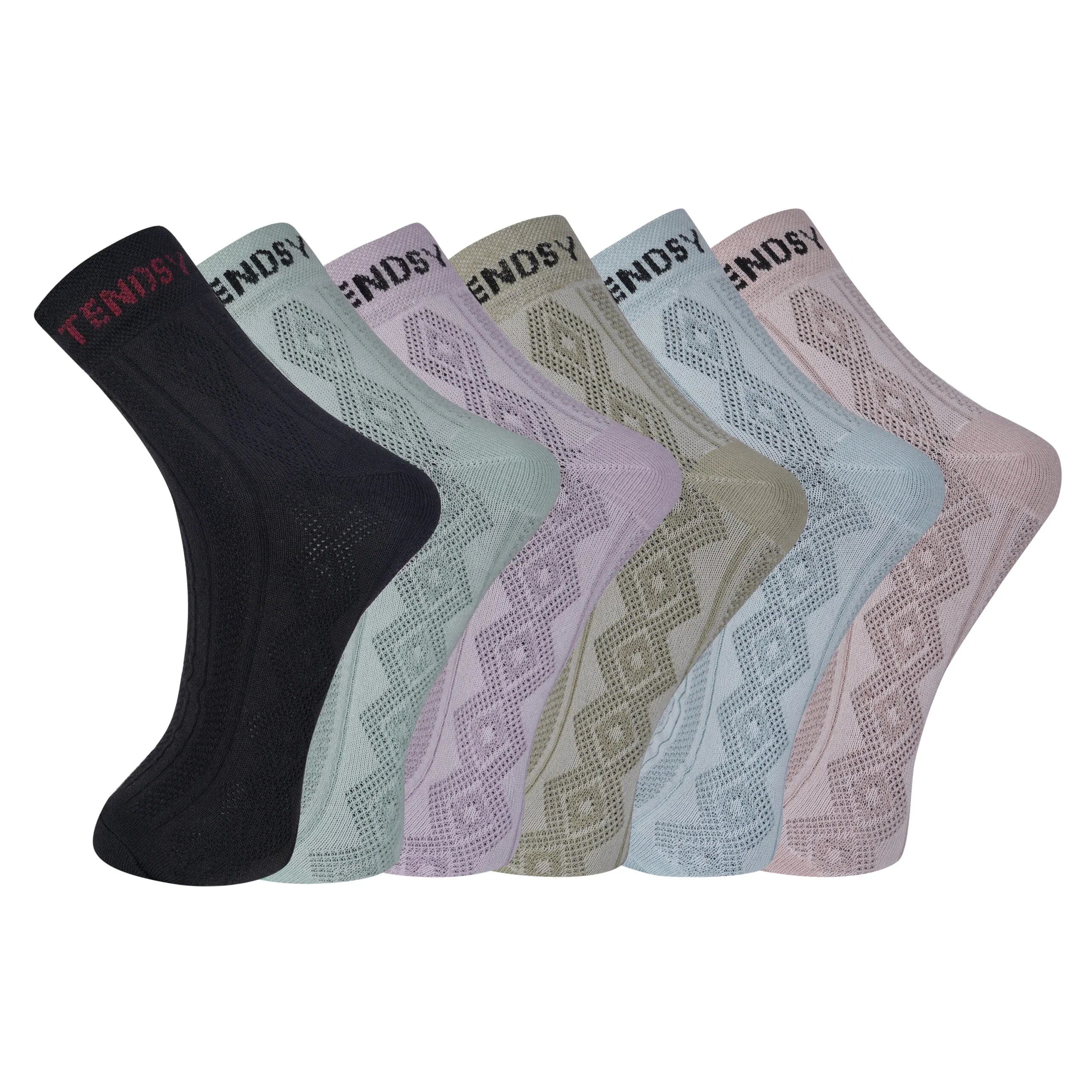 Women's Multi Color Ankle Socks (6 Pack)