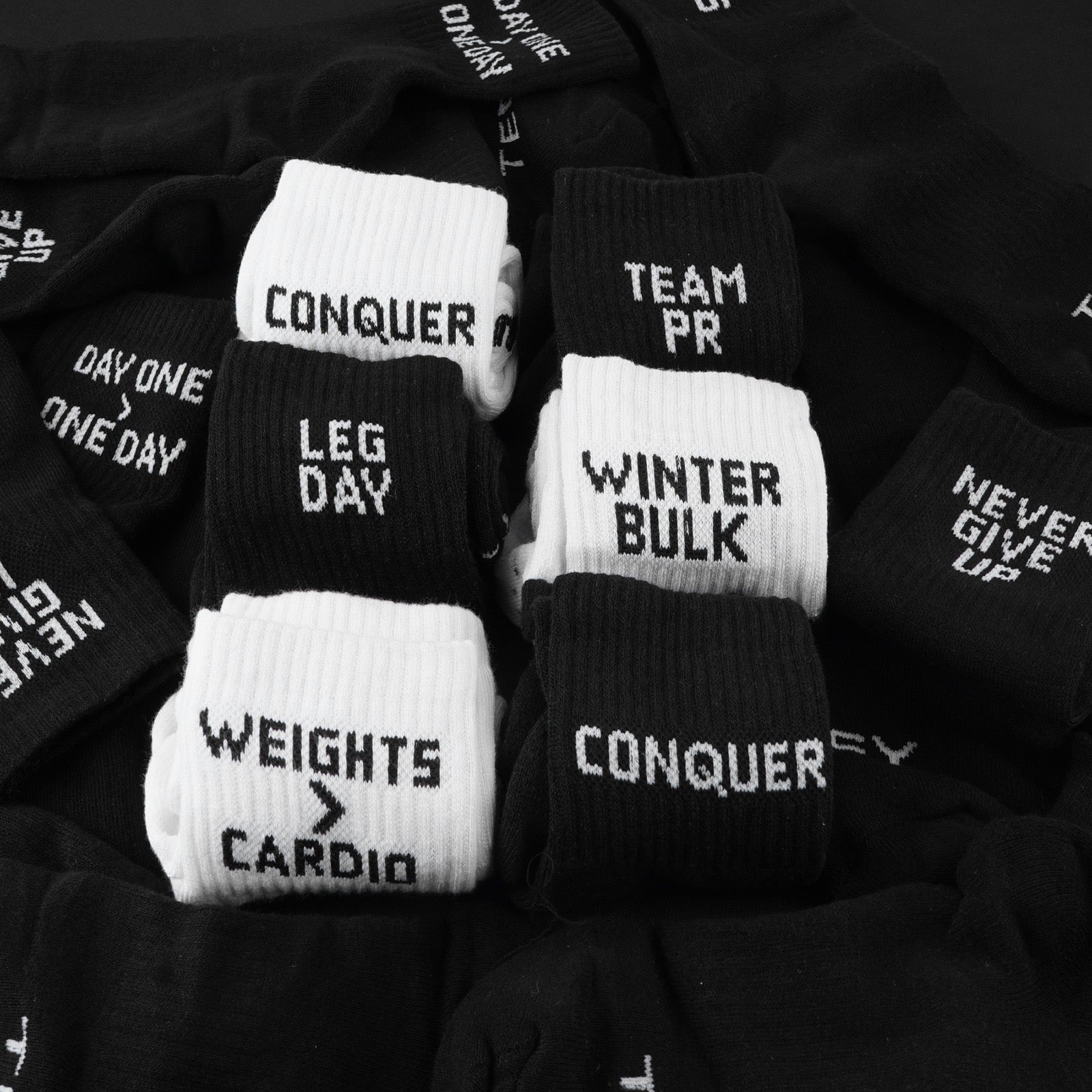 Motivational Gym Socks for Men & Women (6 Pairs)