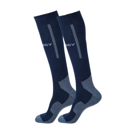 a pair of TENDSY football navy blue socks for men and women- quality, comfortable, style, mission