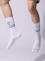 Days of the Week Socks, White Cotton Mid Calf/Crew Socks, Emoji Design, 7 Pairs Set - Image 3